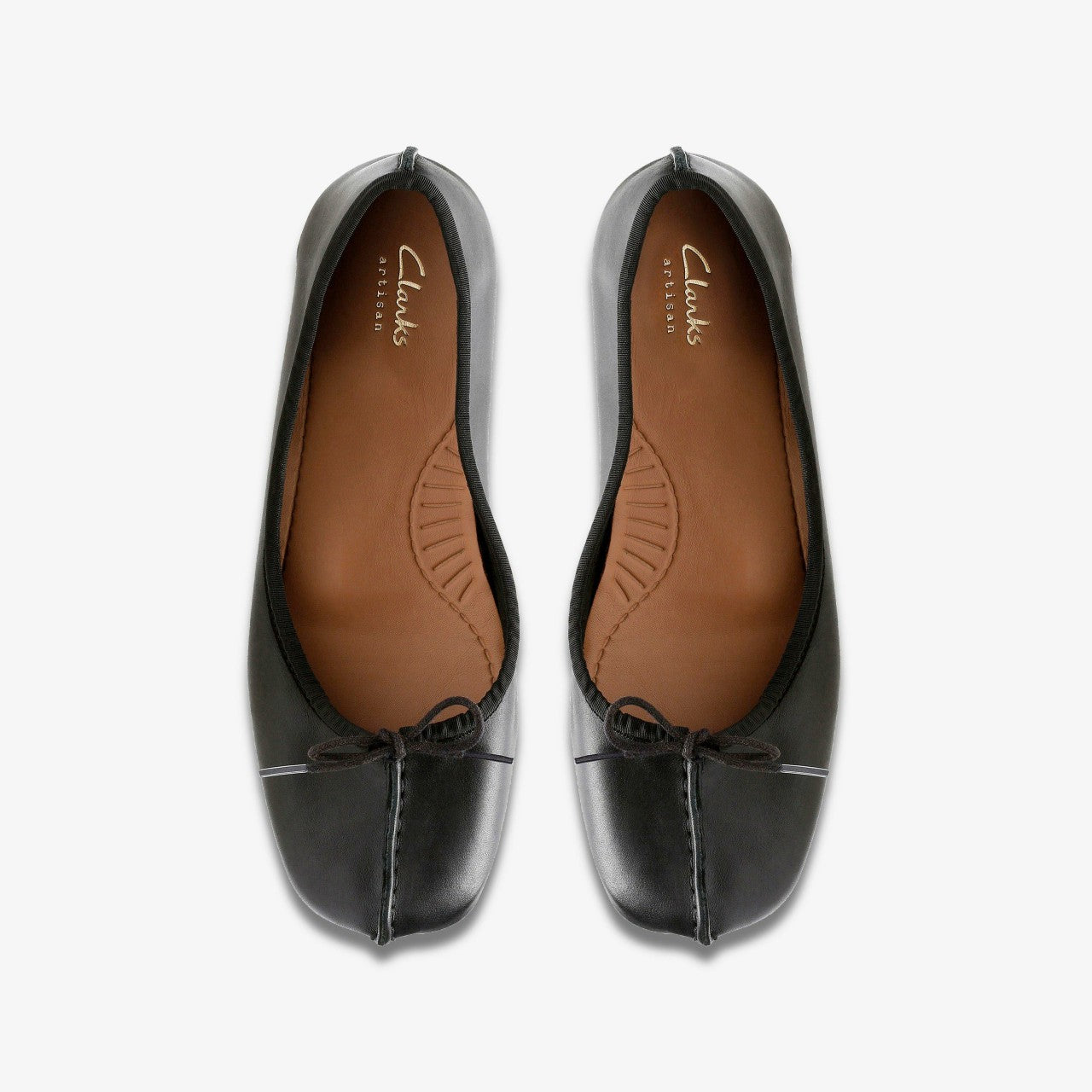 Freckle Ice Black Leather Clarks Women
