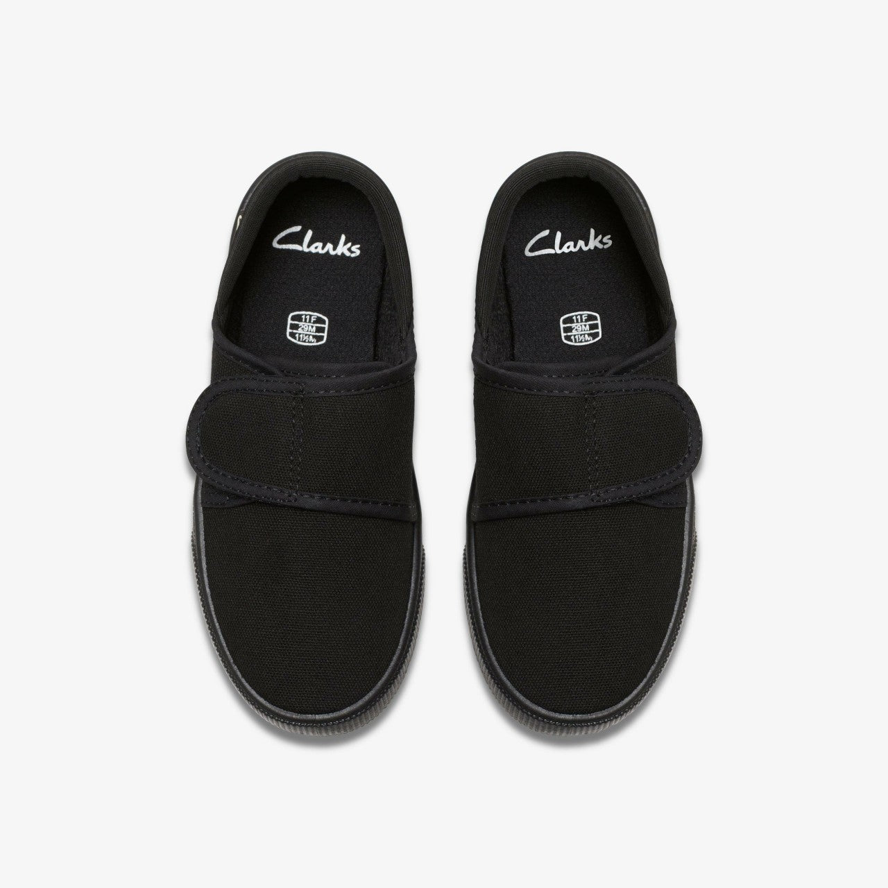 Hopper Run Black Fabric Clarks Kids
