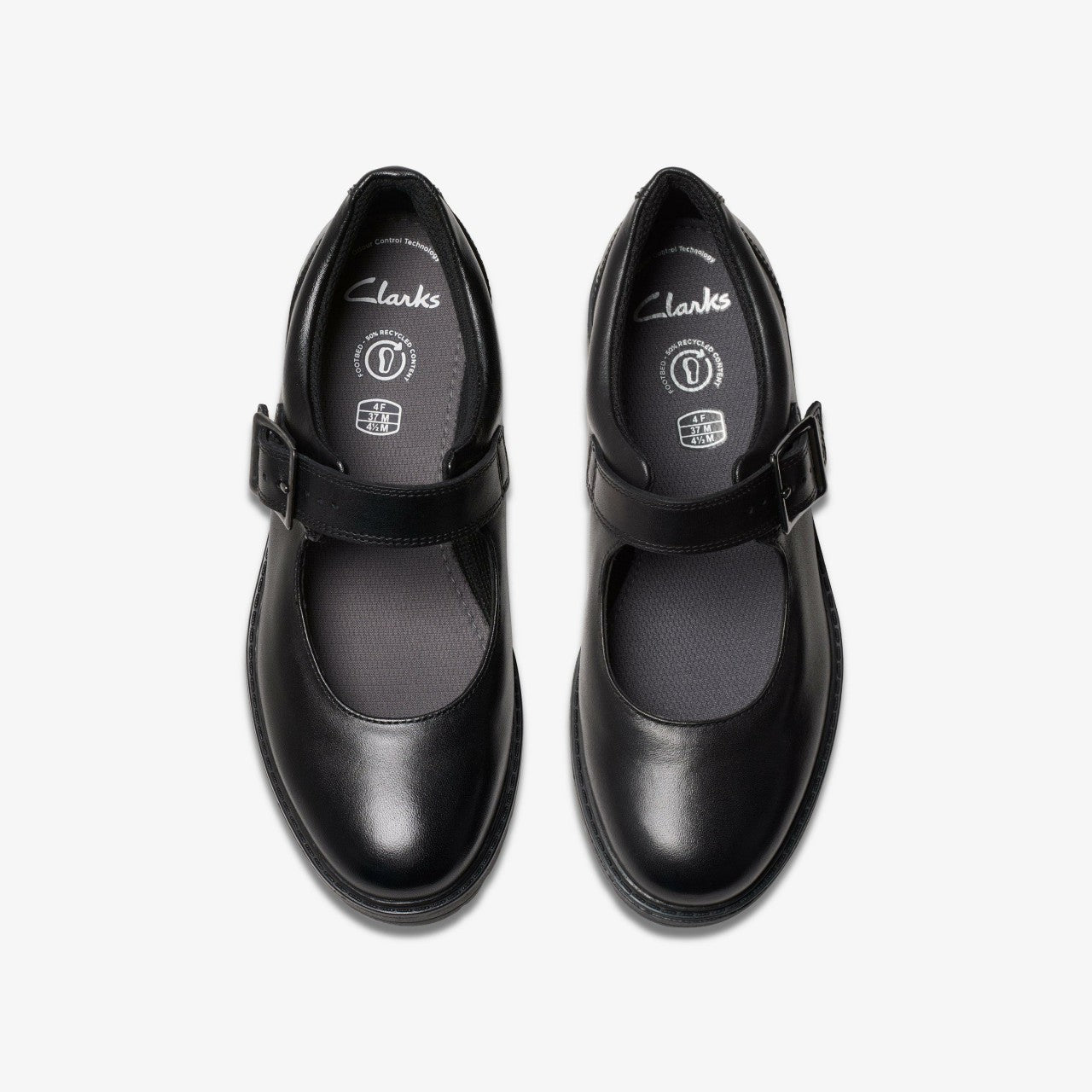 Loxham Walk Youth Black Leather Clarks Kids