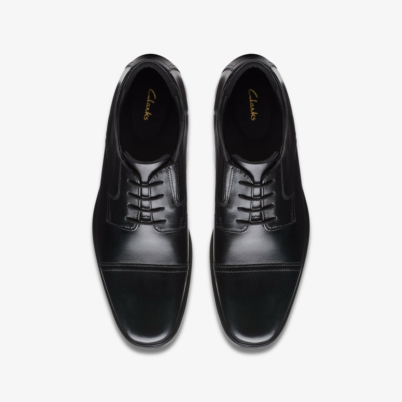 Howard Cap Black Leather Clarks Men