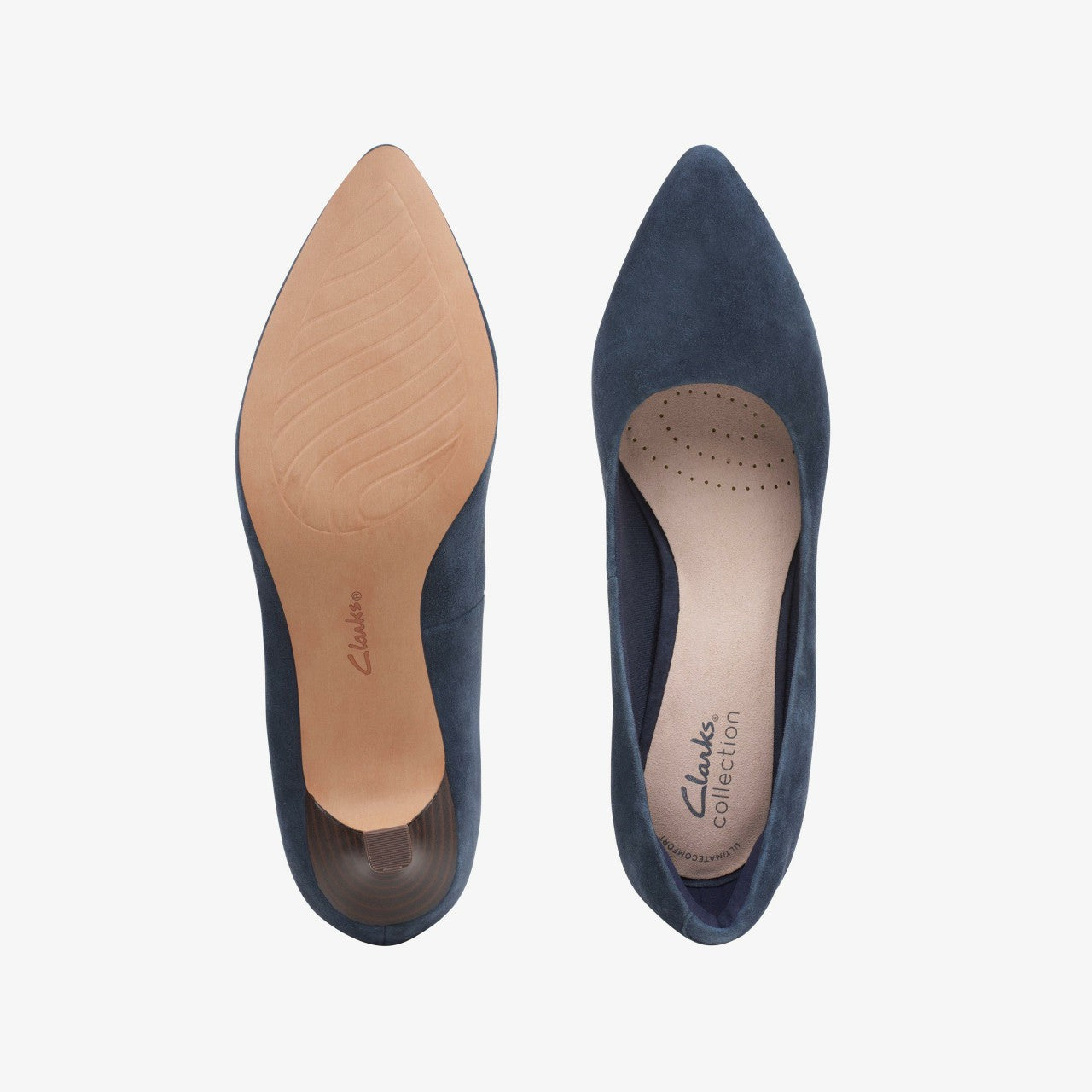 Shondrah Jade Navy Suede Clarks Women