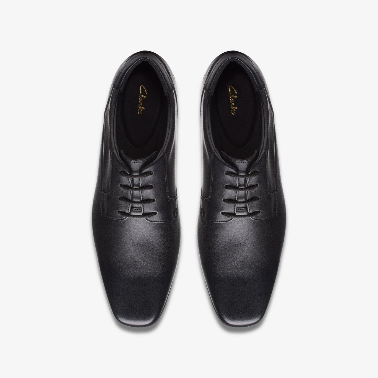 Sidton Lace Black Leather Clarks Men