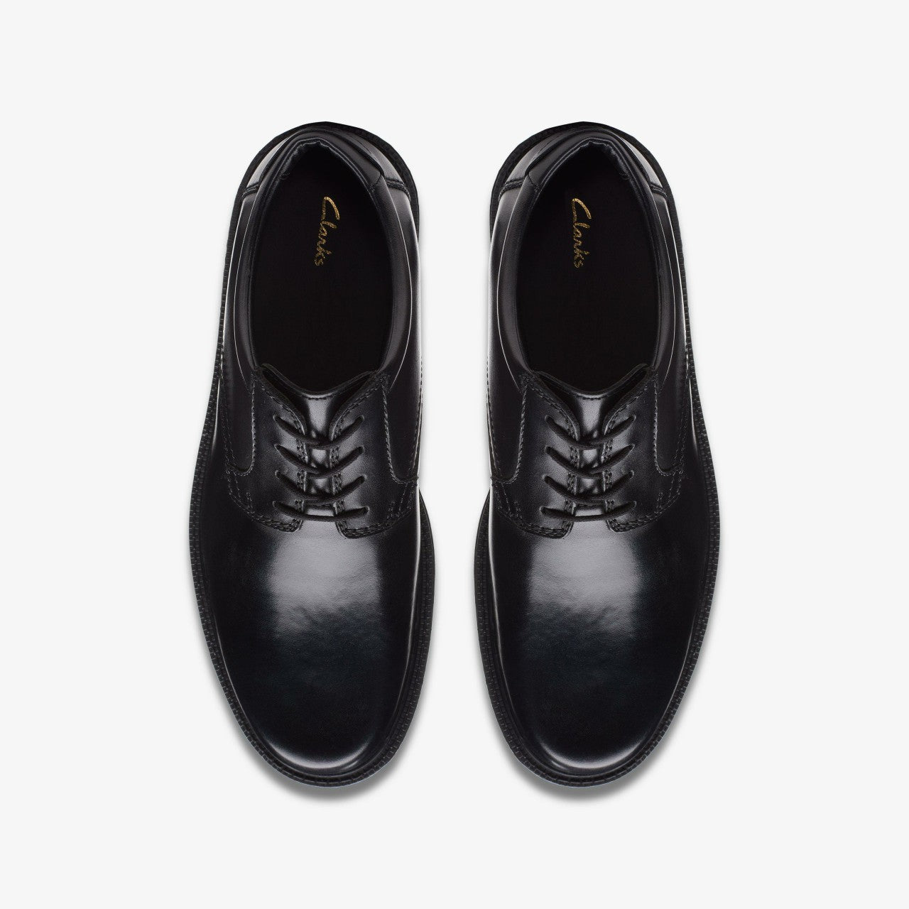 Kerton Lace Black Leather Clarks Men