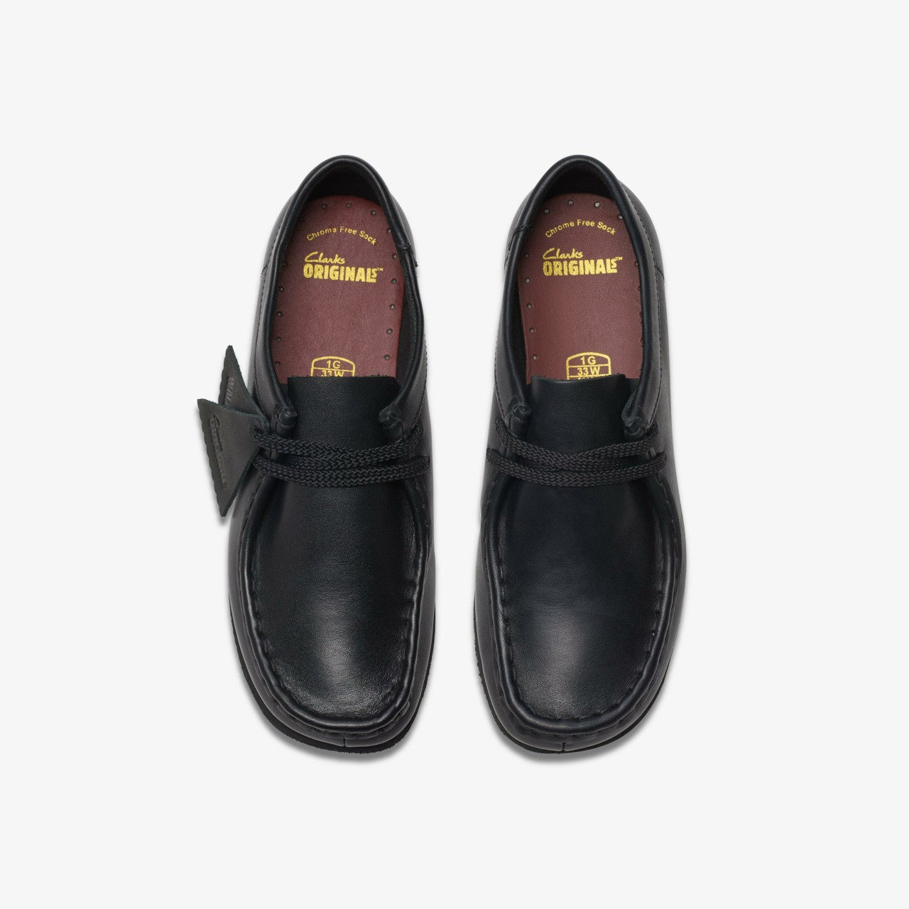 Wallabee Older Black Leather Clarks Kids