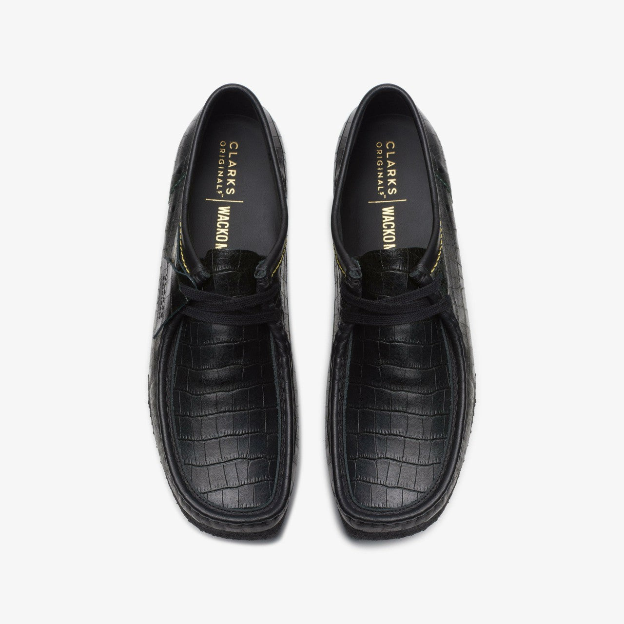 Wallabee Black Crocodile Clarks Men