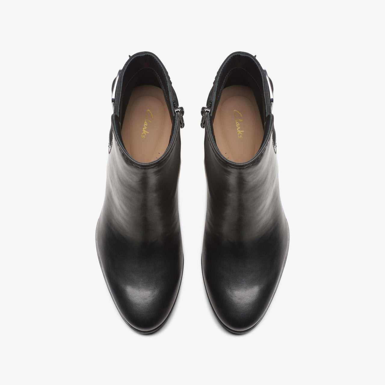 Freva 85 Buckle Black Leather Clarks Women