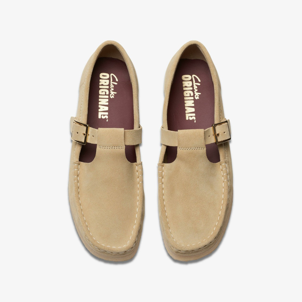 Wallabee T Bar Maple Suede Clarks Women