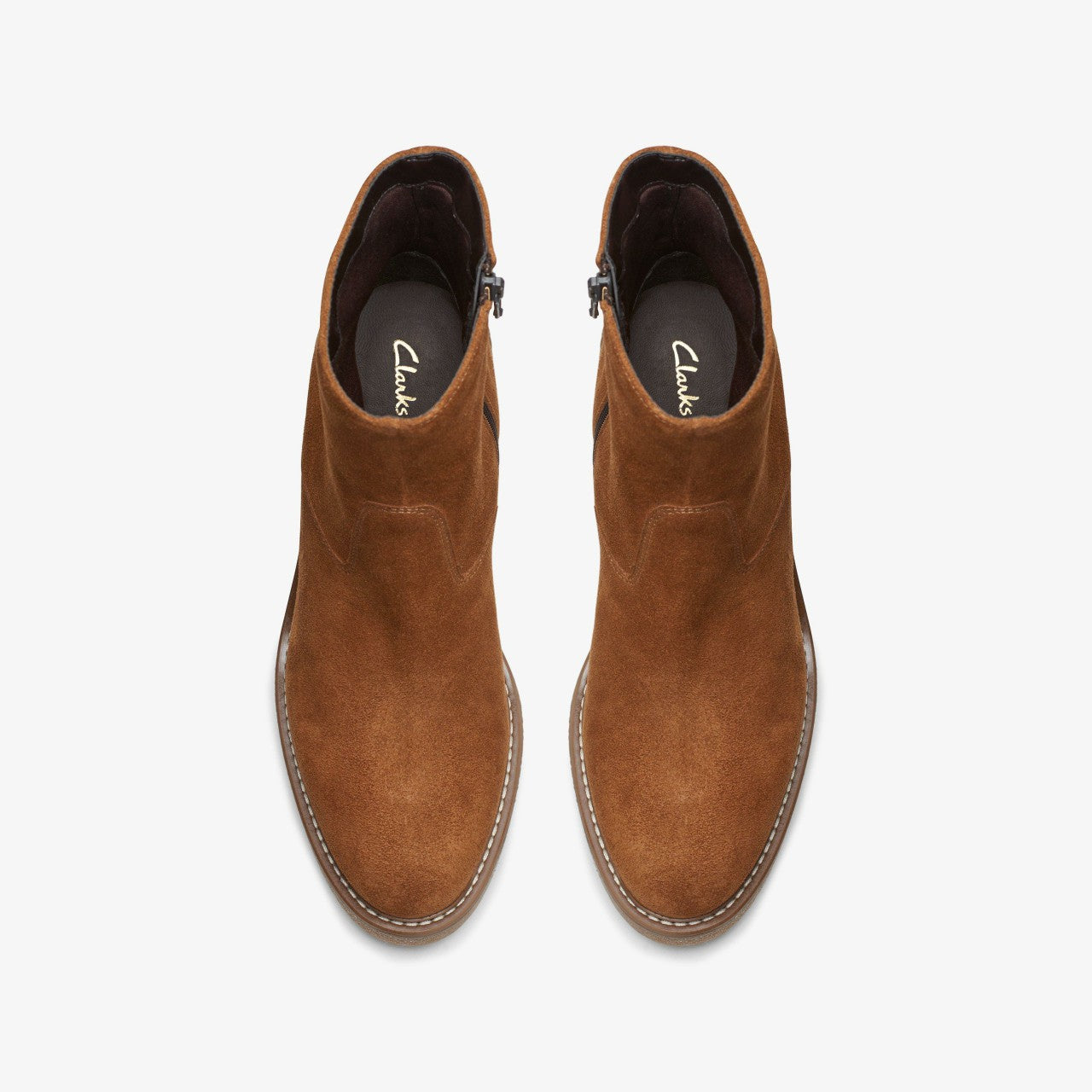 Colden Up Dark Tan Suede Clarks Women