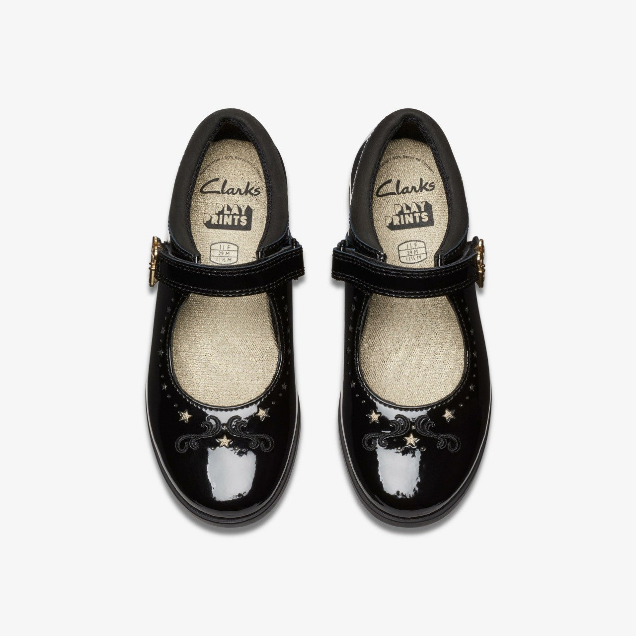 Lock Magic Kid Black Patent Clarks Kids
