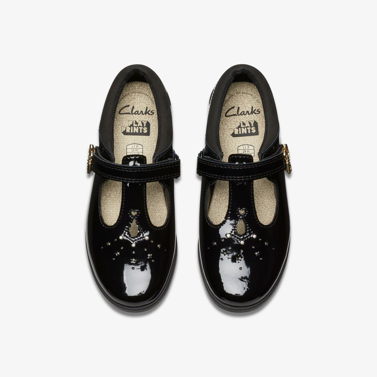 Lock Shine Kid Black Patent Clarks Kids