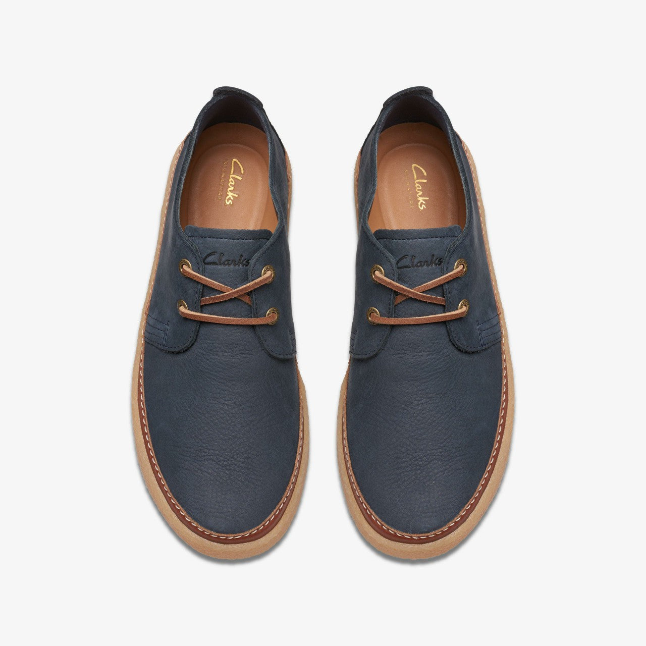 Clarkwood Low Navy Nubuck Clarks Men