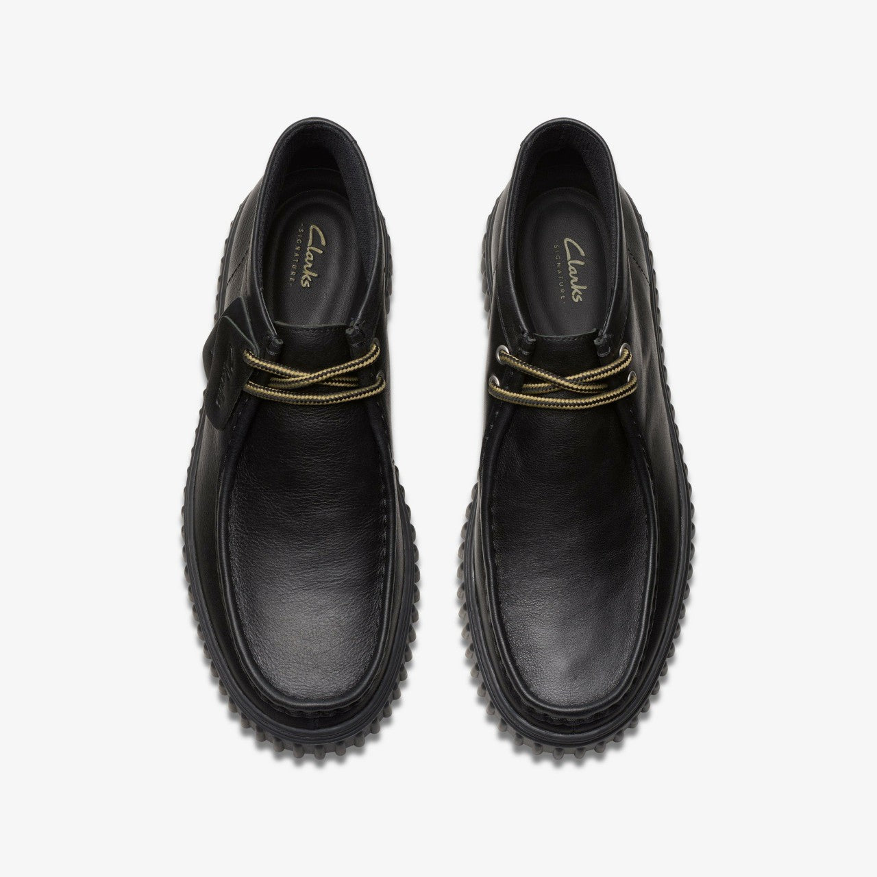 Torhill Hi Black Leather Clarks Men