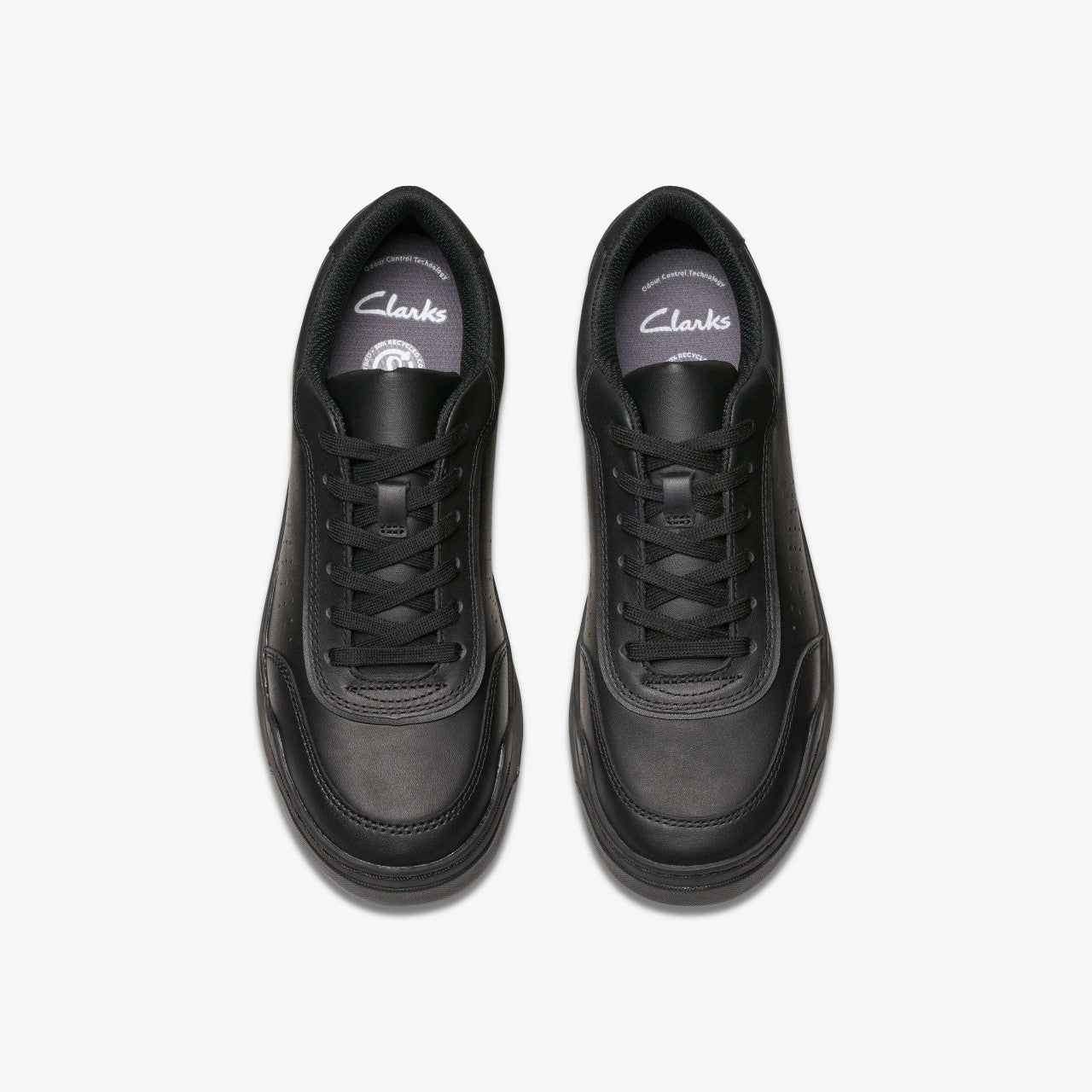 Urban Solo Older Black Leather Clarks Kids