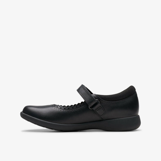 Etch Pure Kid Black Leather Clarks Kids