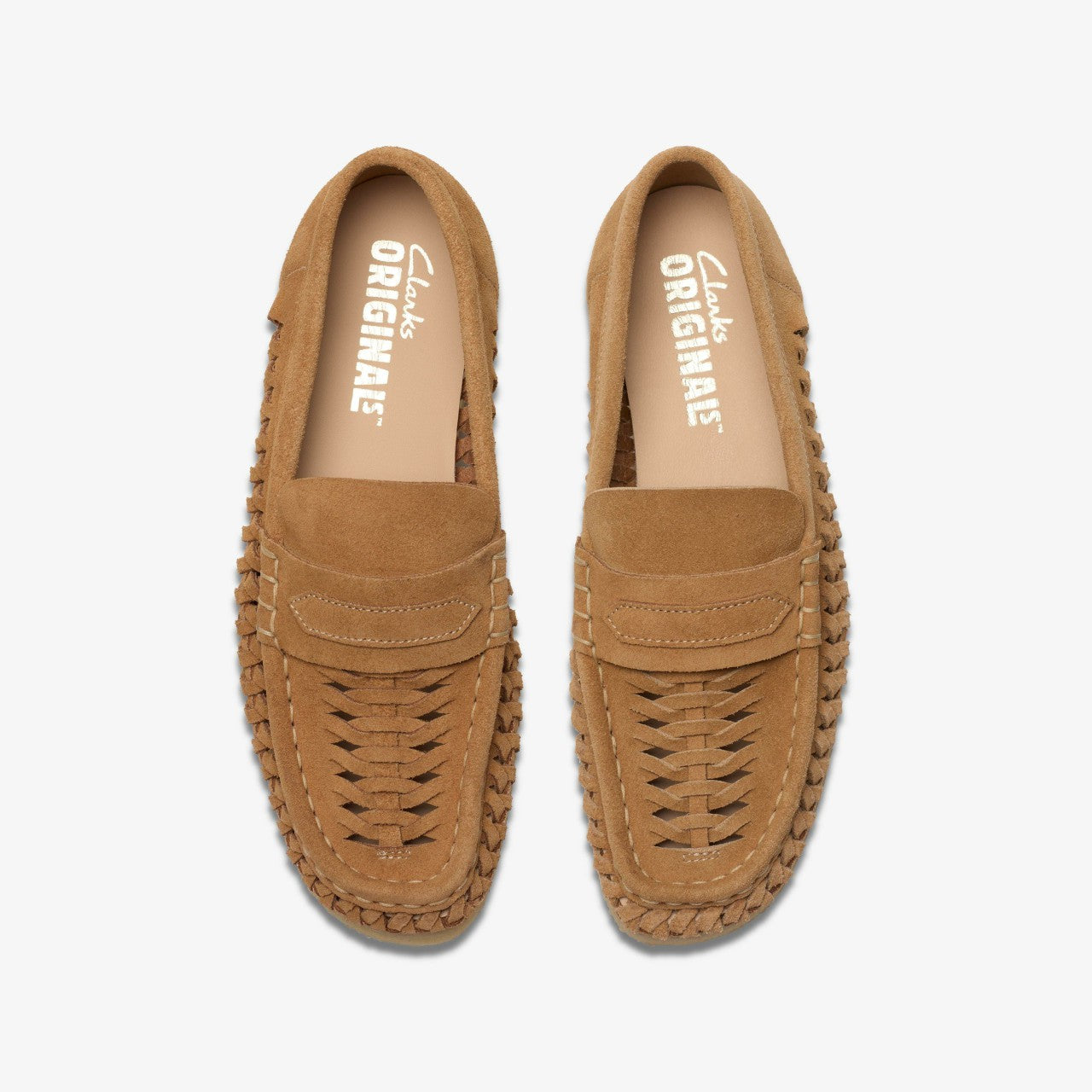 Wallabee Loafer Weave Tan Suede Clarks Women