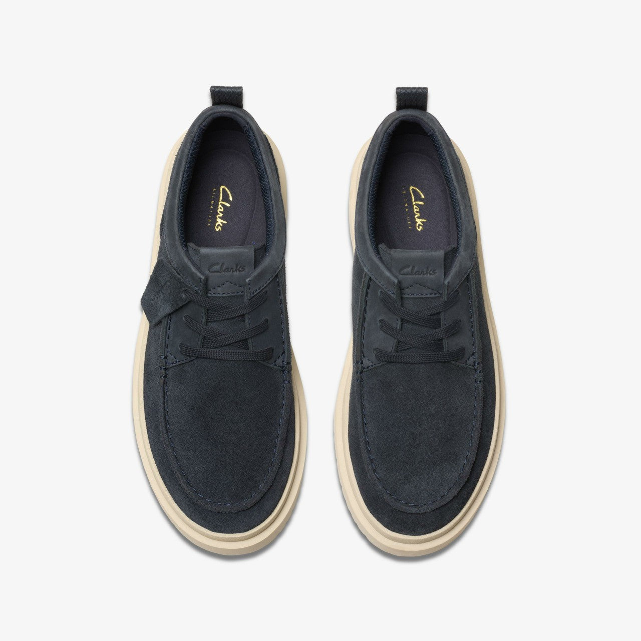 Polden Moc Navy Suede Clarks Men