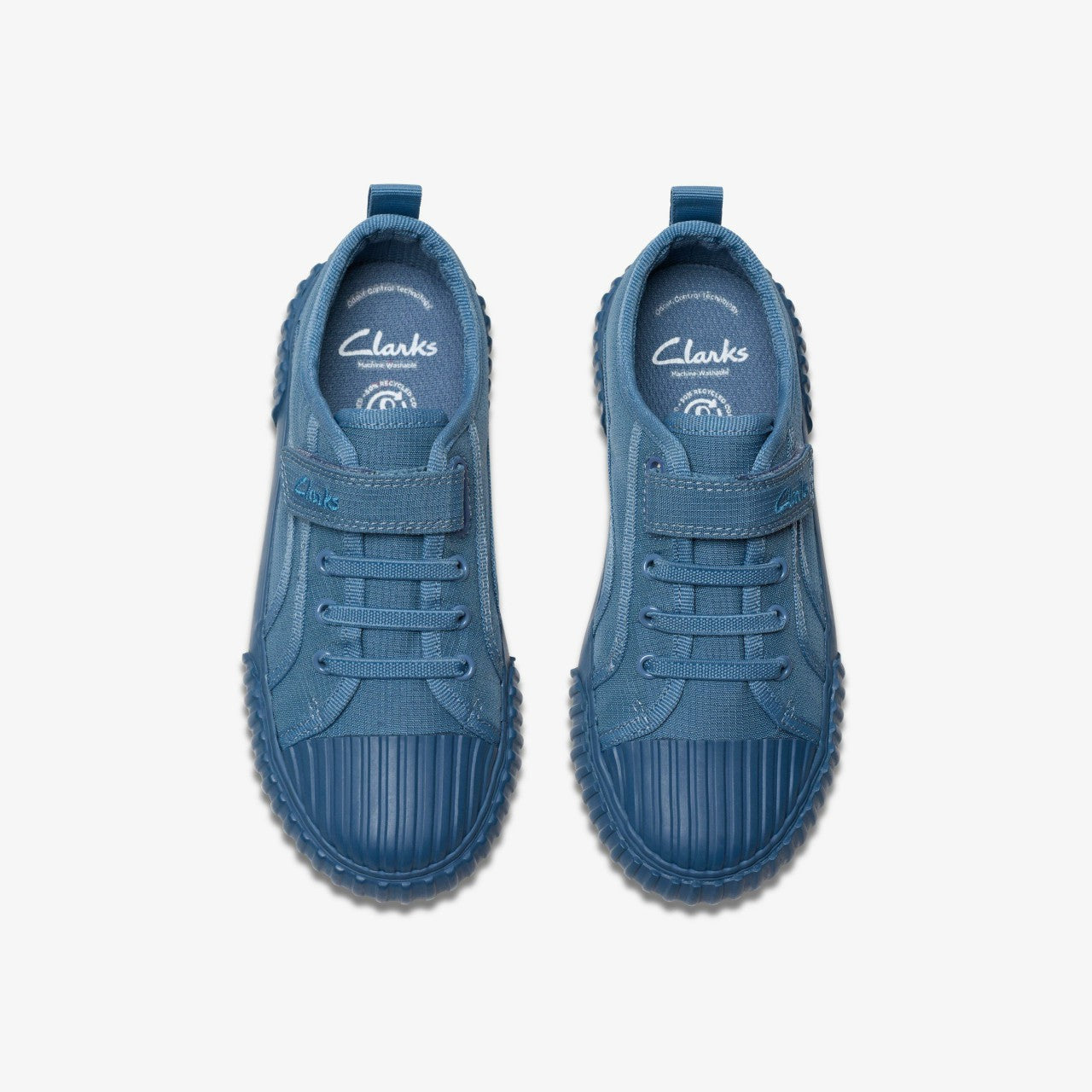 Foxing Stitch Kid Blue Fabric Clarks Kids