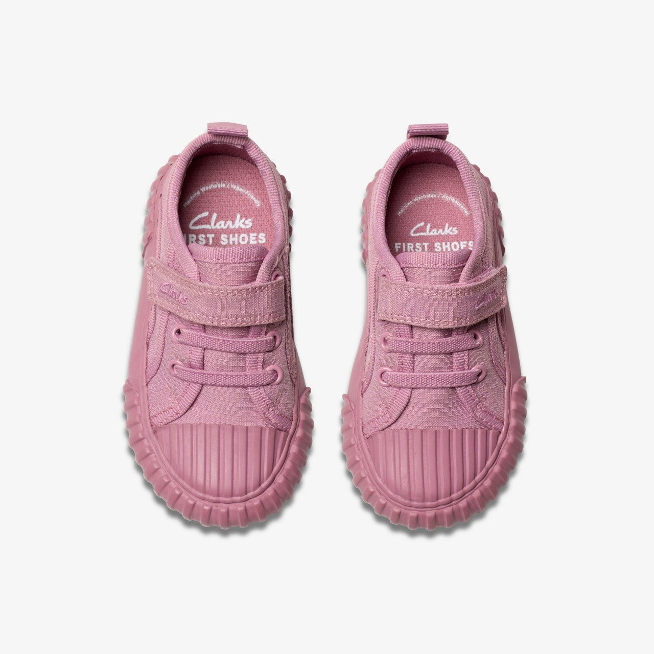 Foxing Stitch Toddler Pink Fabric Clarks Kids|Babies