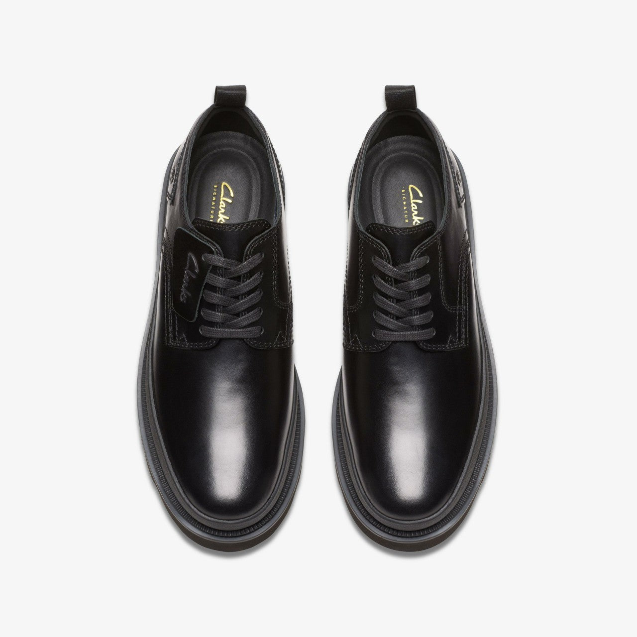Badell Lace Black Leather Clarks Men