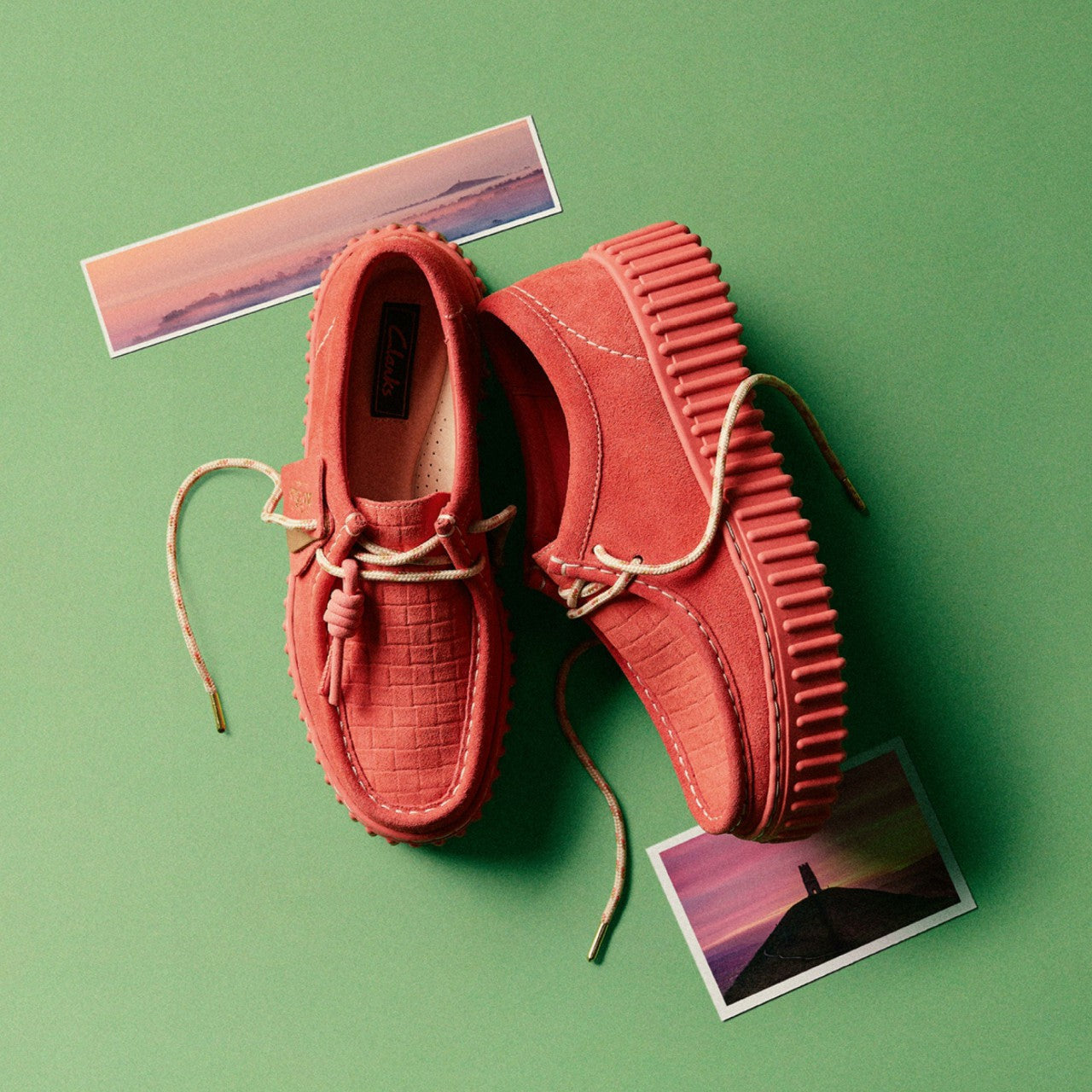 Torhill Bee Coral Suede Clarks Women