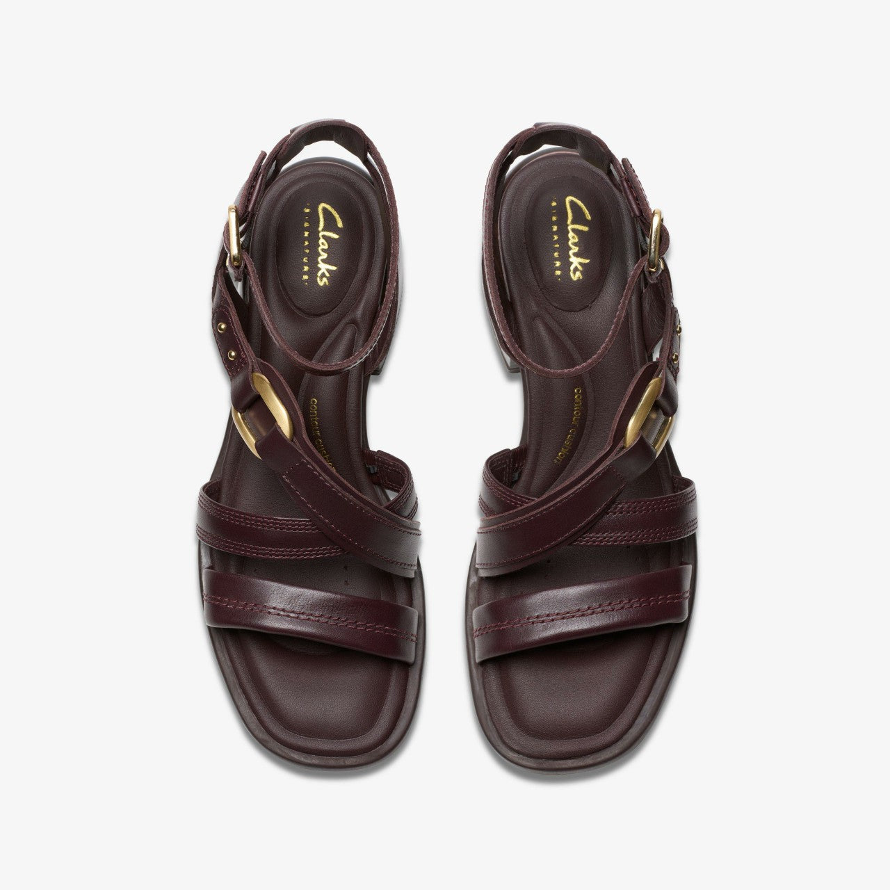 Morwyn Strap Wine Leather Clarks Women