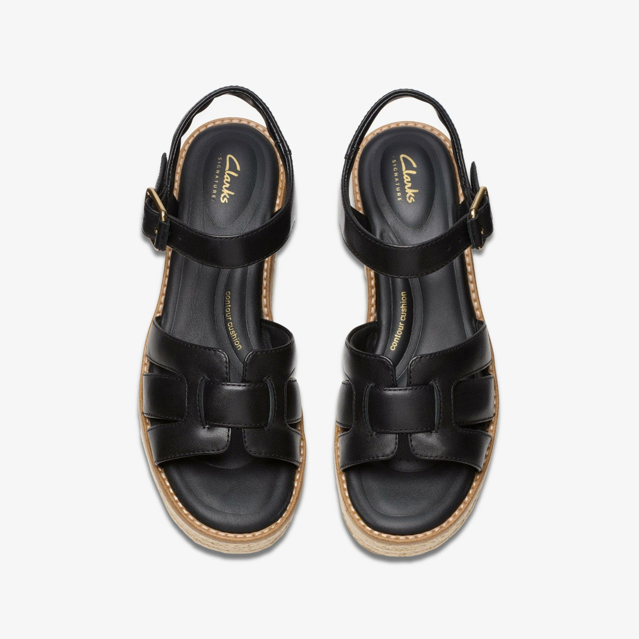Coledale Strap Black Leather Clarks Women