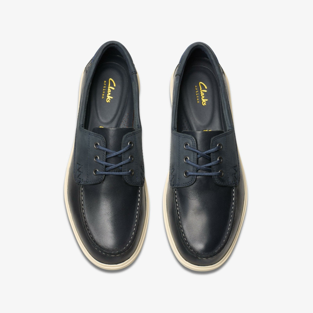 Bratton Boat Navy Leather Clarks Men
