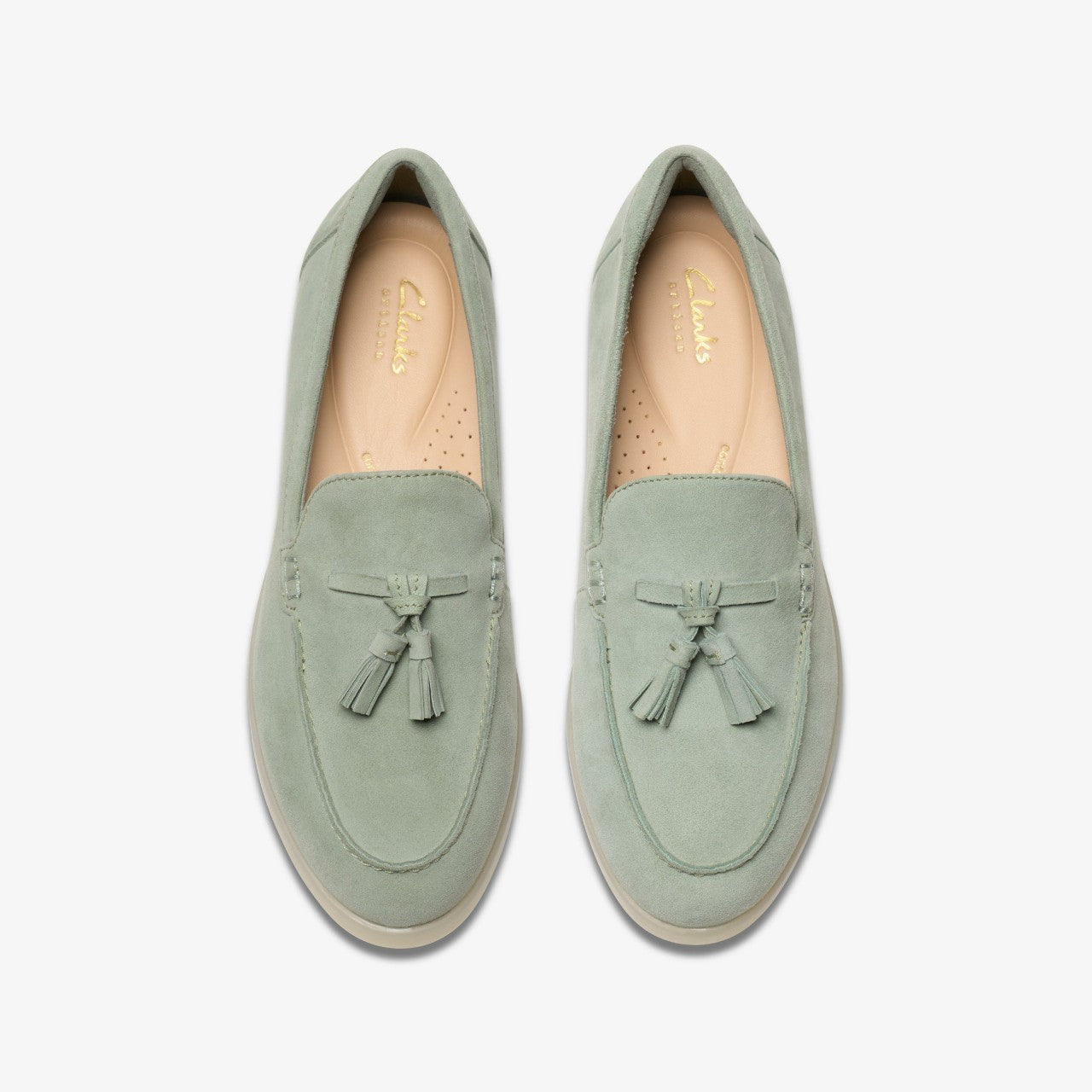 Narini Edge Light Green Suede Clarks Women