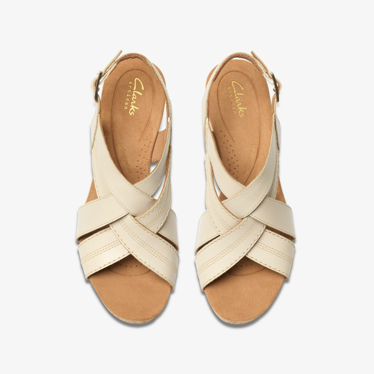 Sabina Sling Cream Leather Clarks Women
