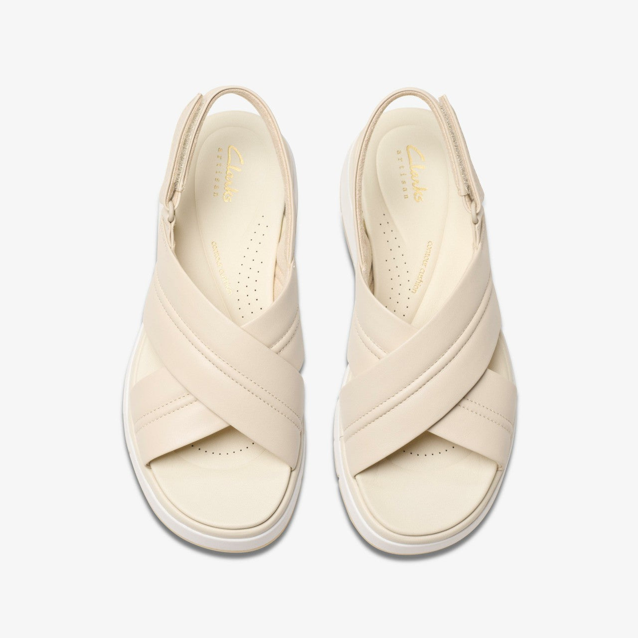 Tuscan Cross Cream Leather Clarks Women