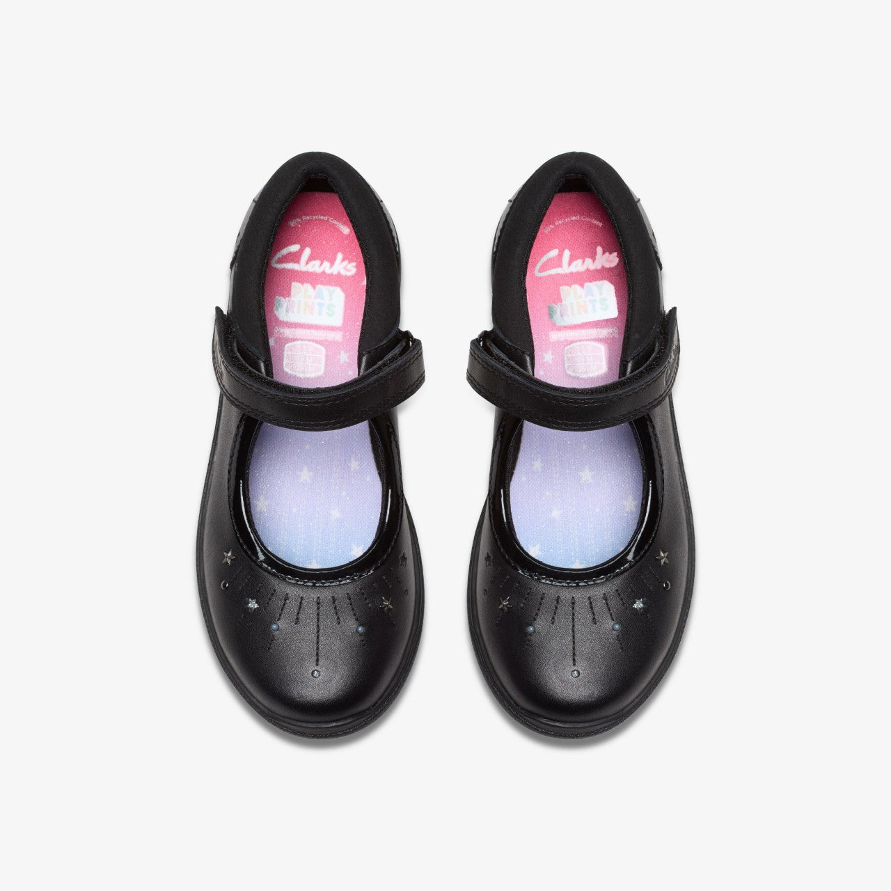 Relda Wish Kid Black Leather Clarks Kids