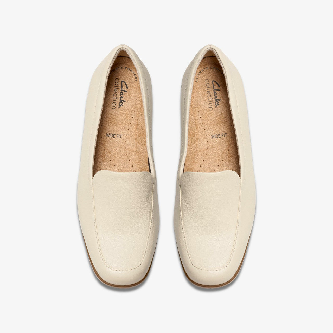 Georgia Cream Leather Clarks Women