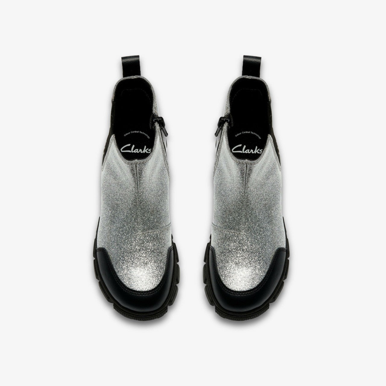Evyn Chelsea Kid Silver Patent Clarks Kids