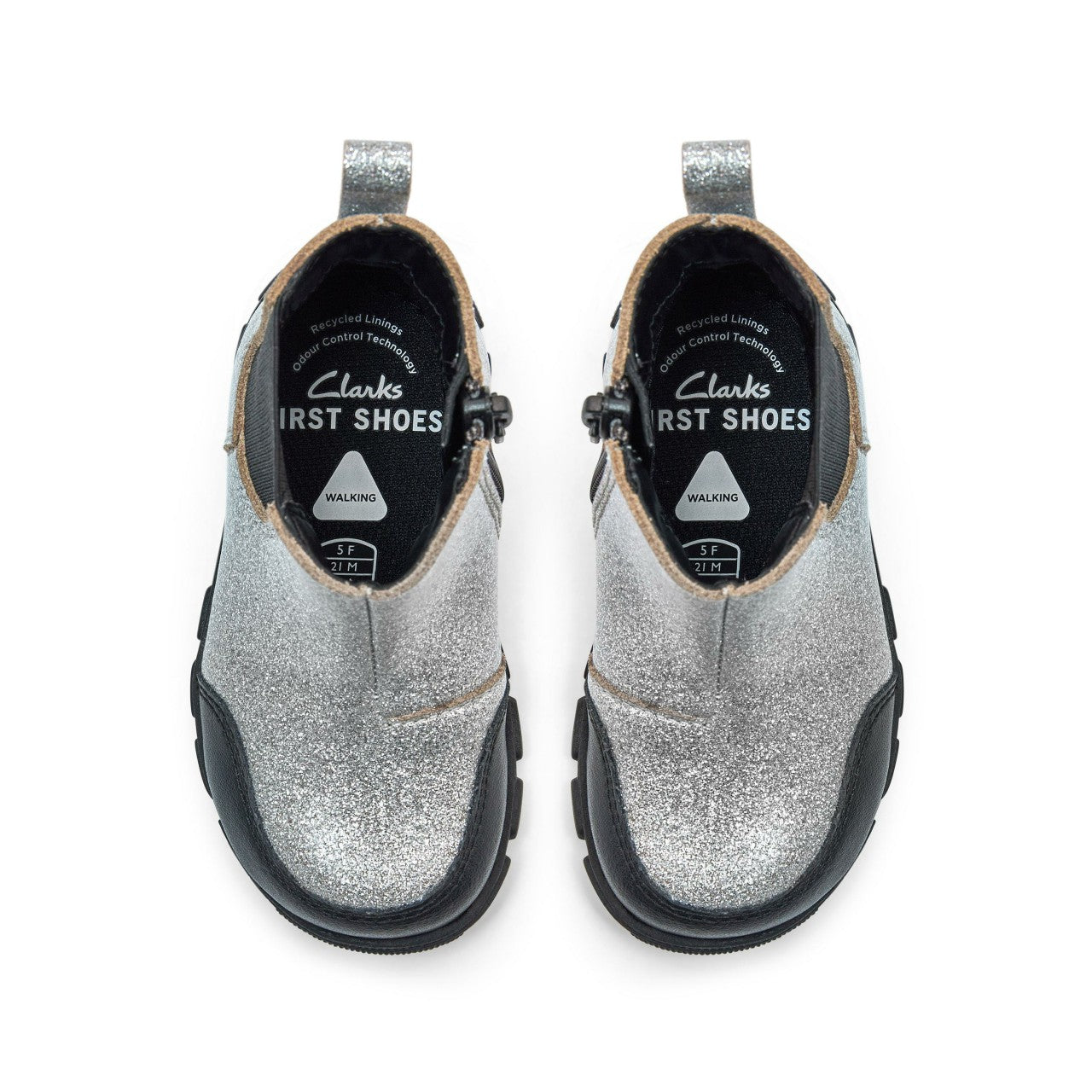Evyn Chelsea Toddler Silver Patent Clarks Kids