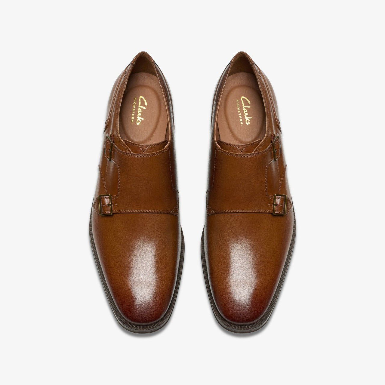 Paulton Monk Tan Leather Clarks Men