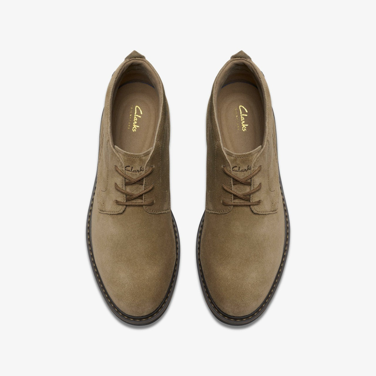 Newford Mid Dark Sand Suede Clarks Men