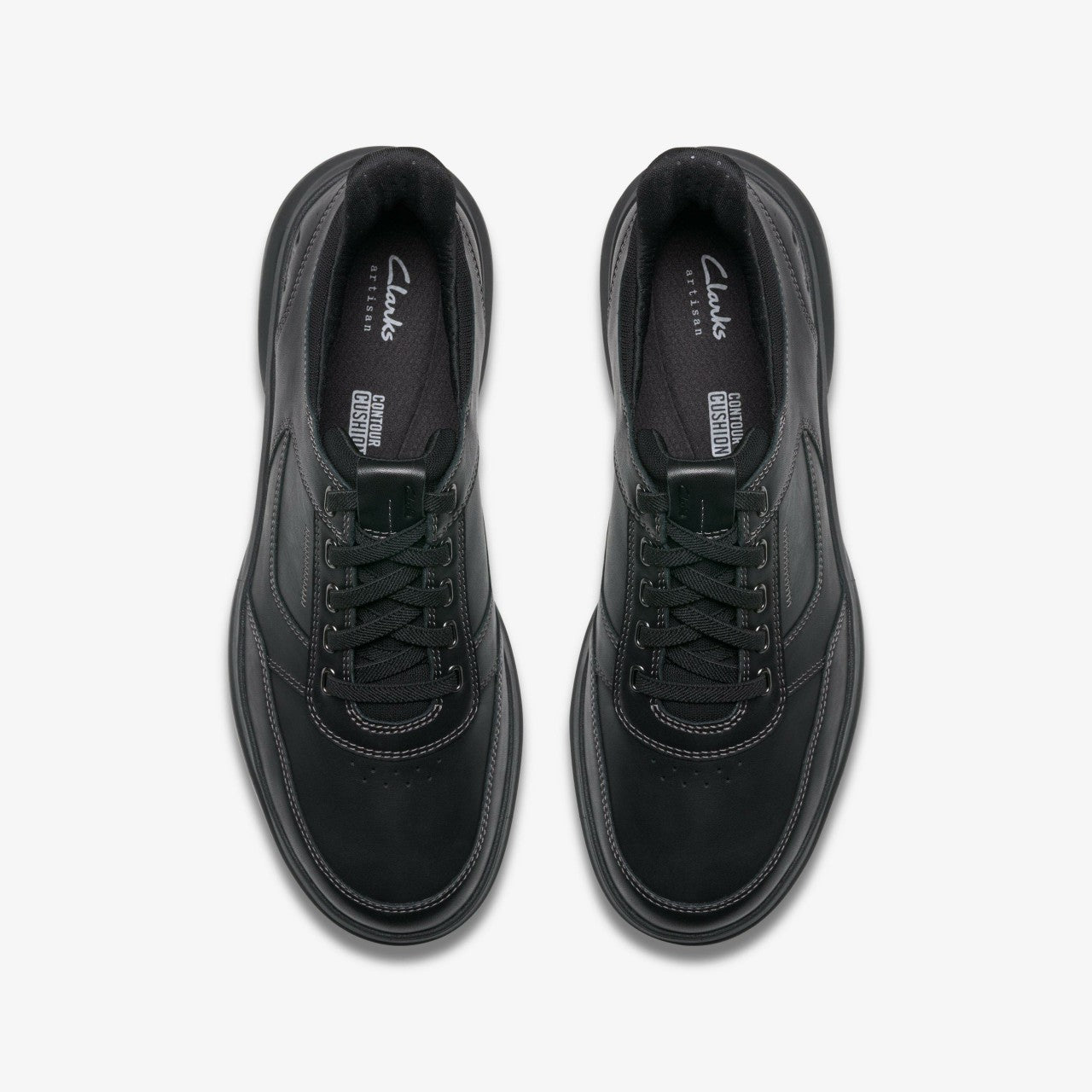 Mullan Easy Black Leather Clarks Men
