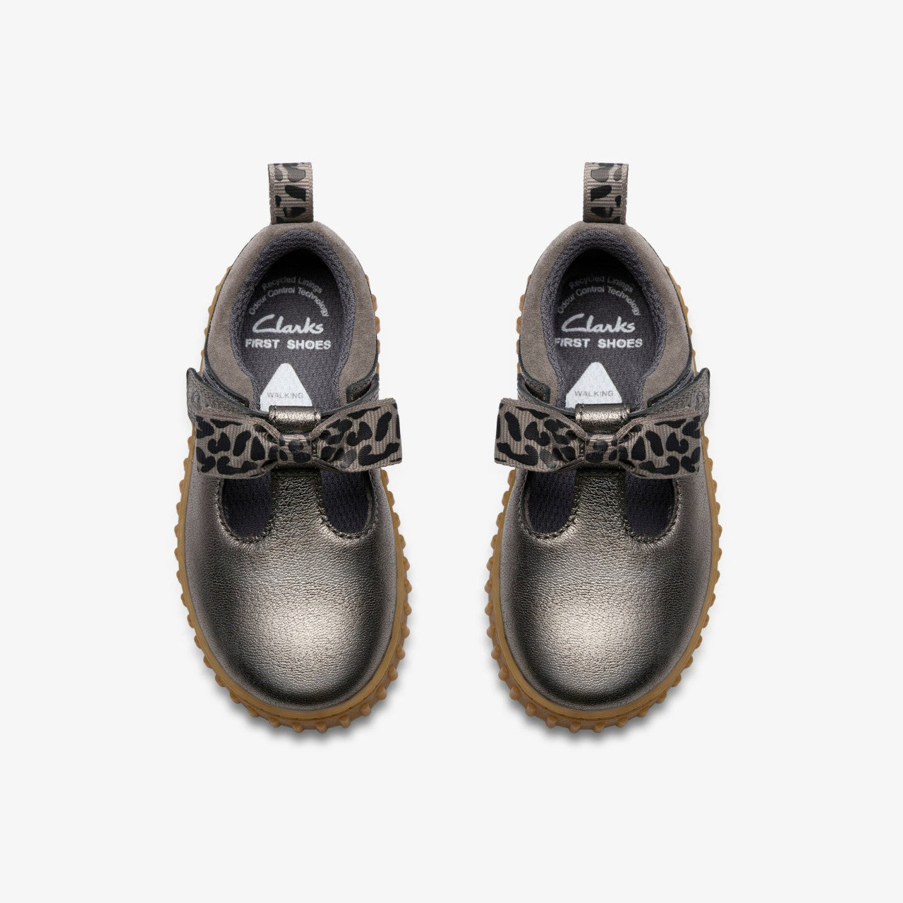 Cove Bow Toddler Silver Metallic Clarks Kids