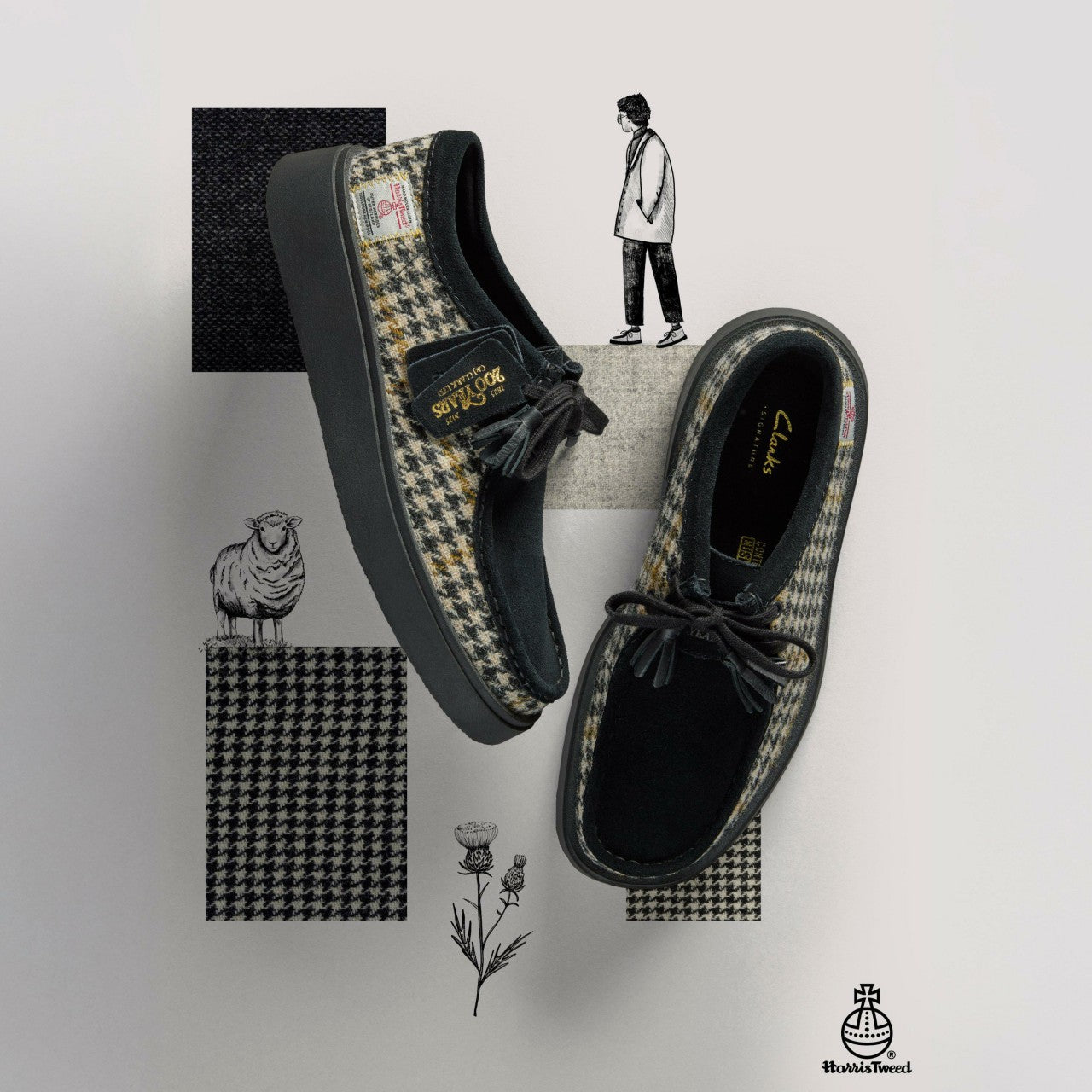 Torview Black Combination Clarks Men