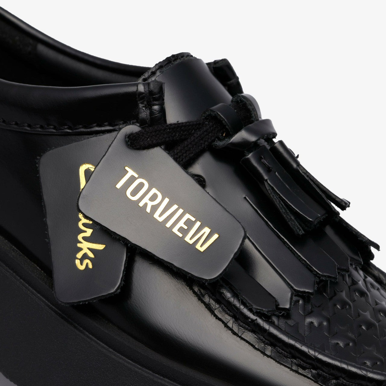 Torview W Black Leather Clarks Women