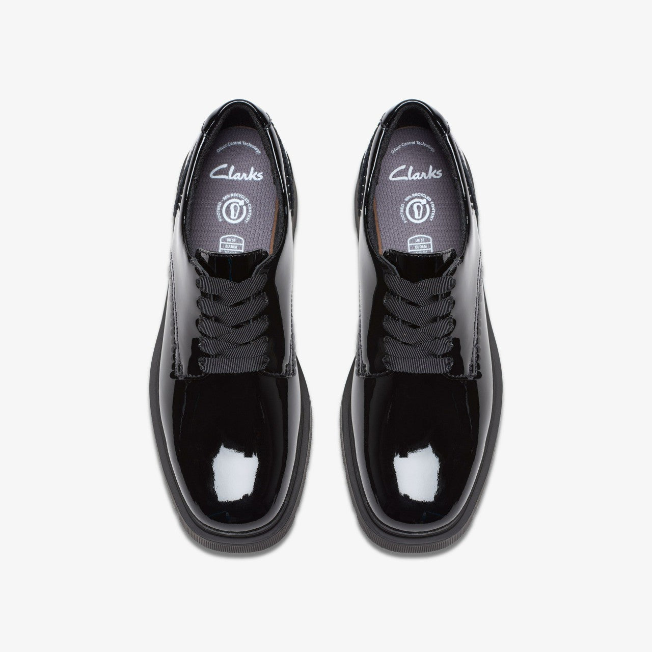 Eris Pure Youth Black Patent Clarks Kids