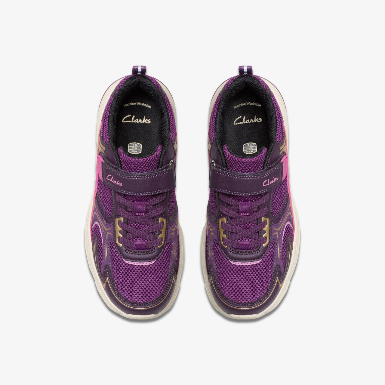 Crafton Move Kid Purple Combination Clarks Kids