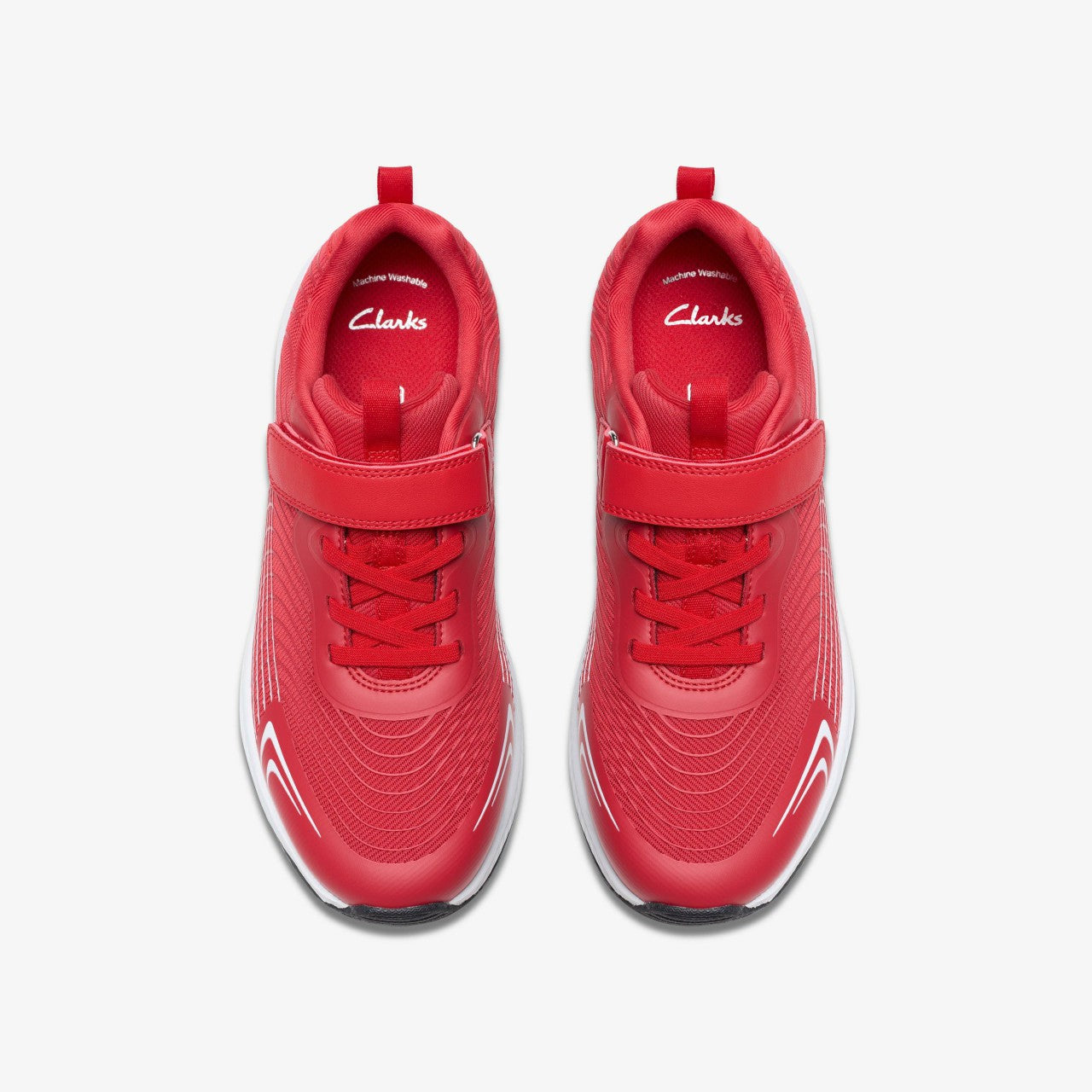 Deyes Dash Youth Red Synthetic Clarks Kids