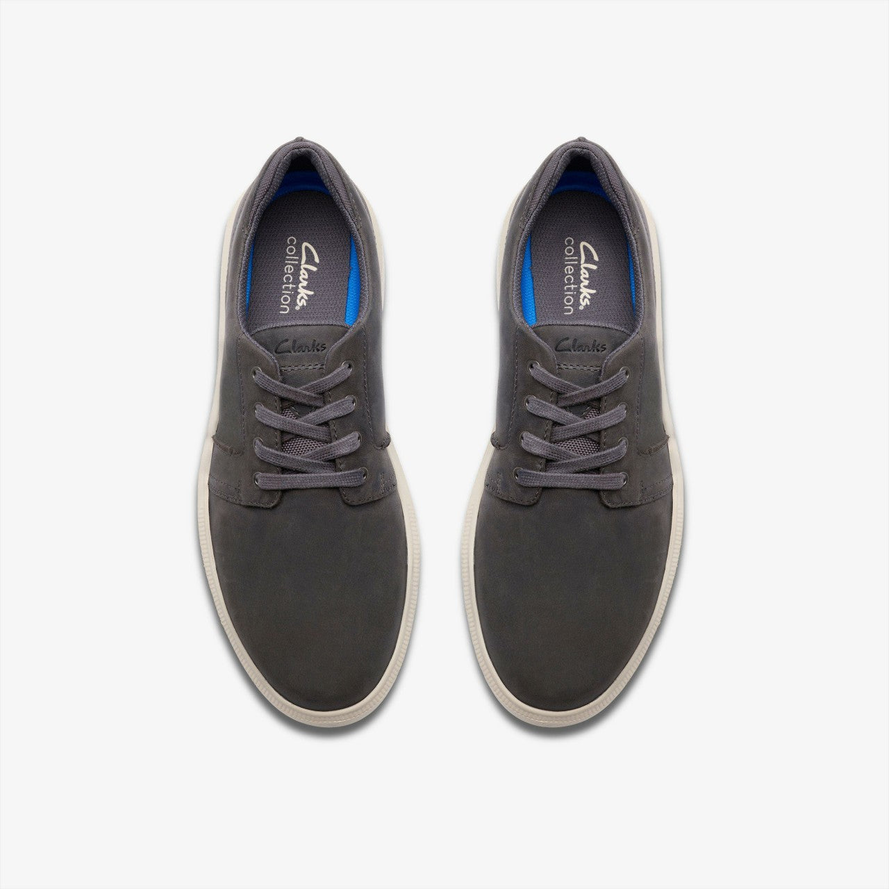 Brodin Seam Dark Grey Leather Clarks Men