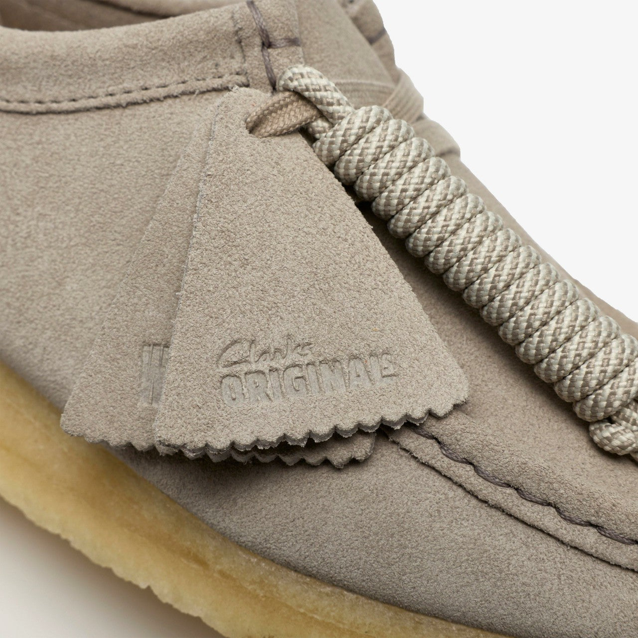 Wallabee Pale Grey Suede Clarks Women