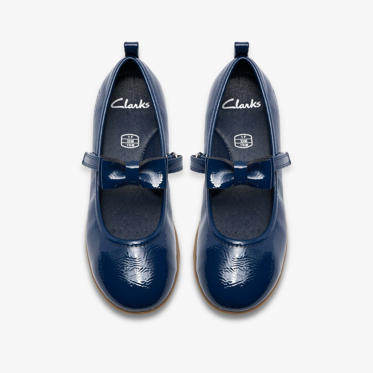 Charm Bow Kid Navy Patent Clarks Kids