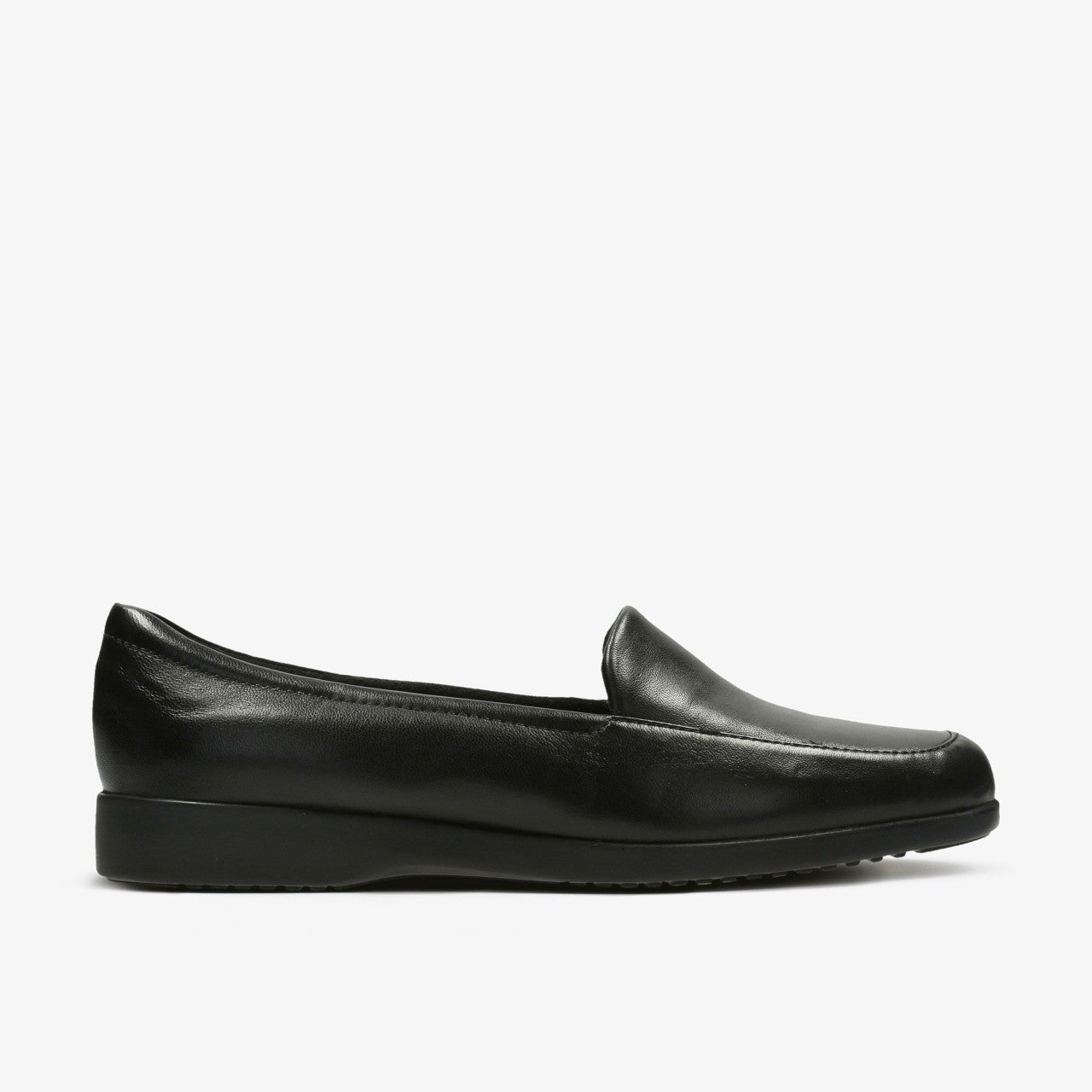 Georgia Loafer Black Leather Clarks Women