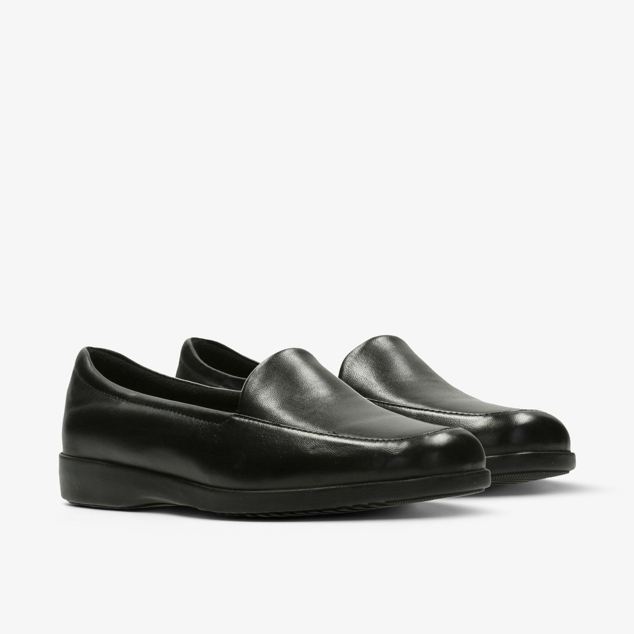 Georgia Loafer Black Leather Clarks Women