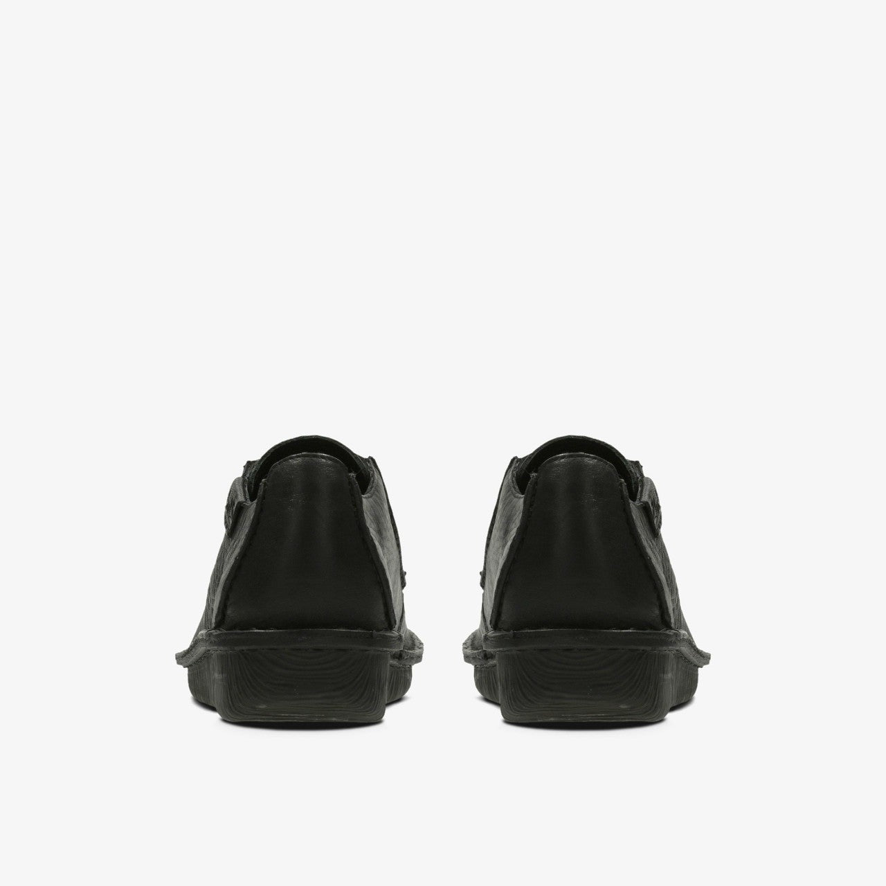 Funny Dream Black Leather Clarks Women