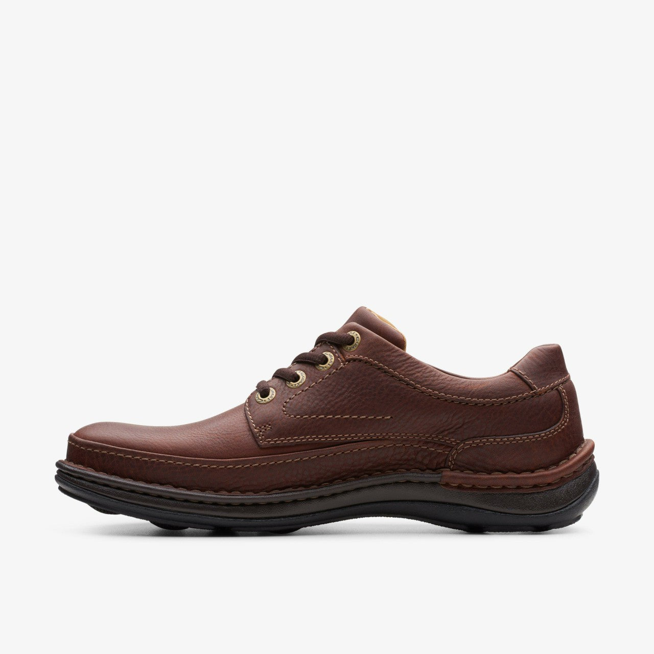 Nature Three Mahogany Leather Clarks Men